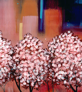 Cherry Blossom Print Zoomed